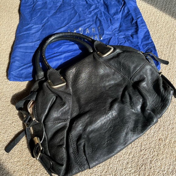 Gorgeous Black Leather Stuart Weitzman Bag - Picture 2 of 8
